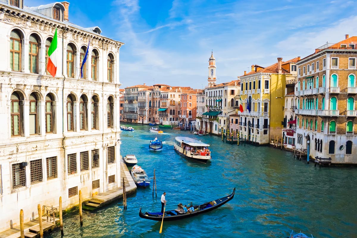 Grand Canal, the most important canal in Venice, Splendors of Italy